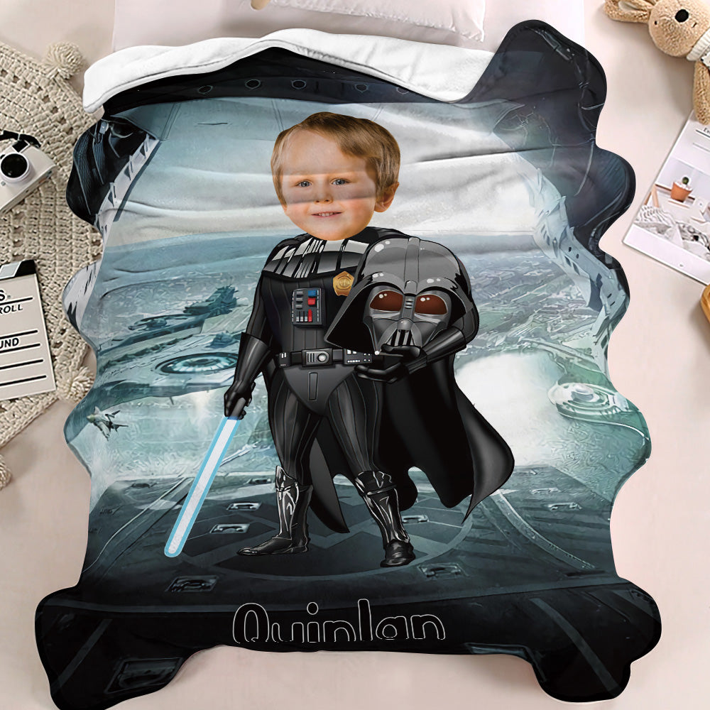 Custom Face Blanket Personalized Photo and Text Anakin Skywalker Blanket Minime Blanket Best Gift For Him