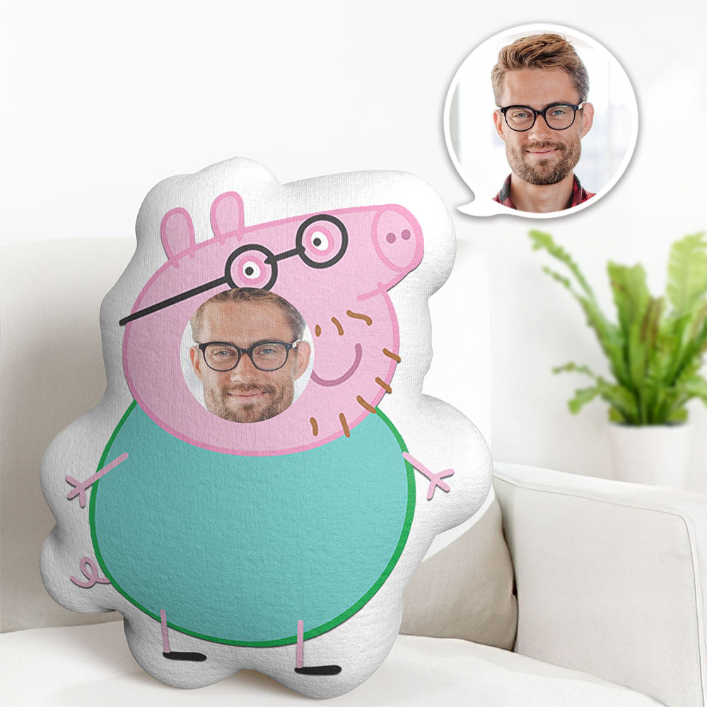 Custom Face Pillow Minime Dolls Pig Daddy Personalized Photo Gifts