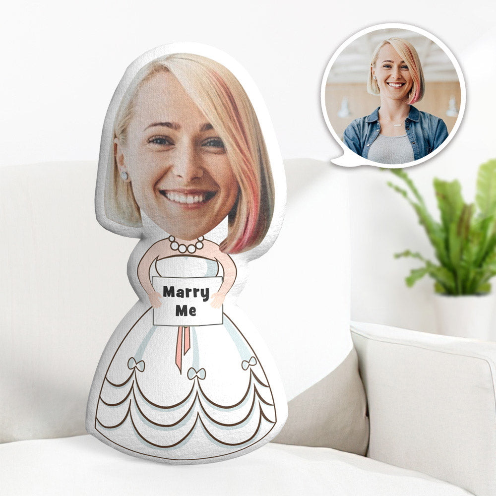 My Face Pillow Custom Photo Pillow Personalized MiniMe Pillow  Message Pillow Gifts for Him - Marry Me