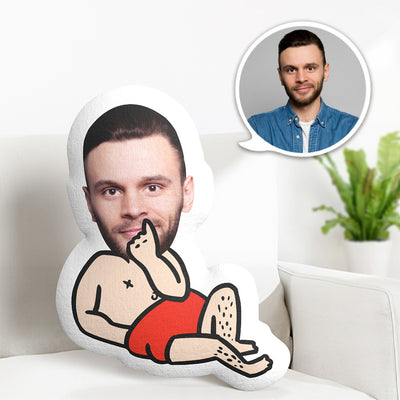 Custom Pillow Funny Man Husband Face Pillow Personalized Photo Minime Pillow