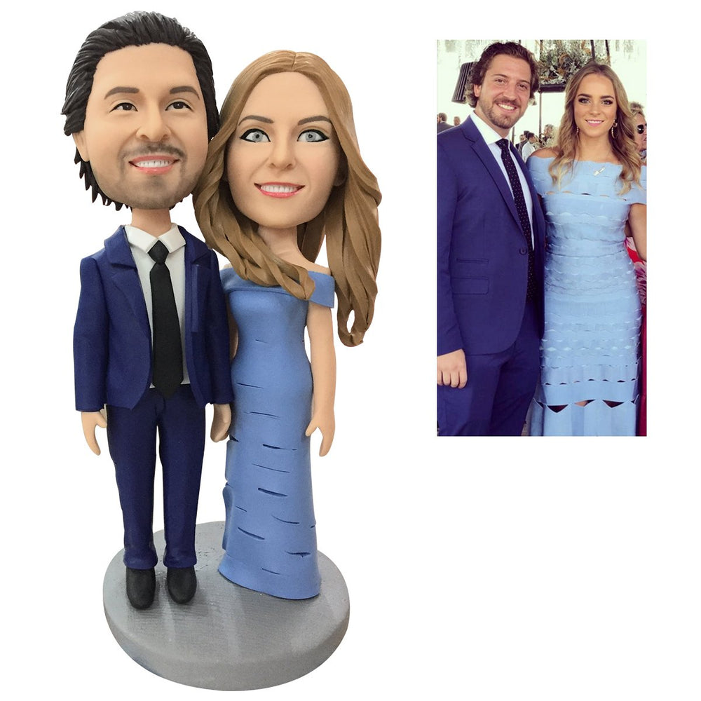 Fully Customizable 2 Person Bobbleheads Gift For Couple