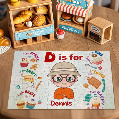 Custom Puzzle Gift for Kids – Personalized Jigsaw Puzzle Featuring a Baker Design, Ideal for Little Chefs and Puzzle Lovers!