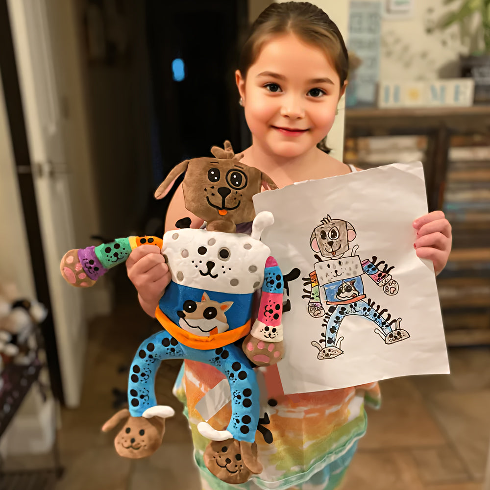 Turn Drawings into Plush Unique and Personalized Stuffed Animal 15in Gifts for Kids