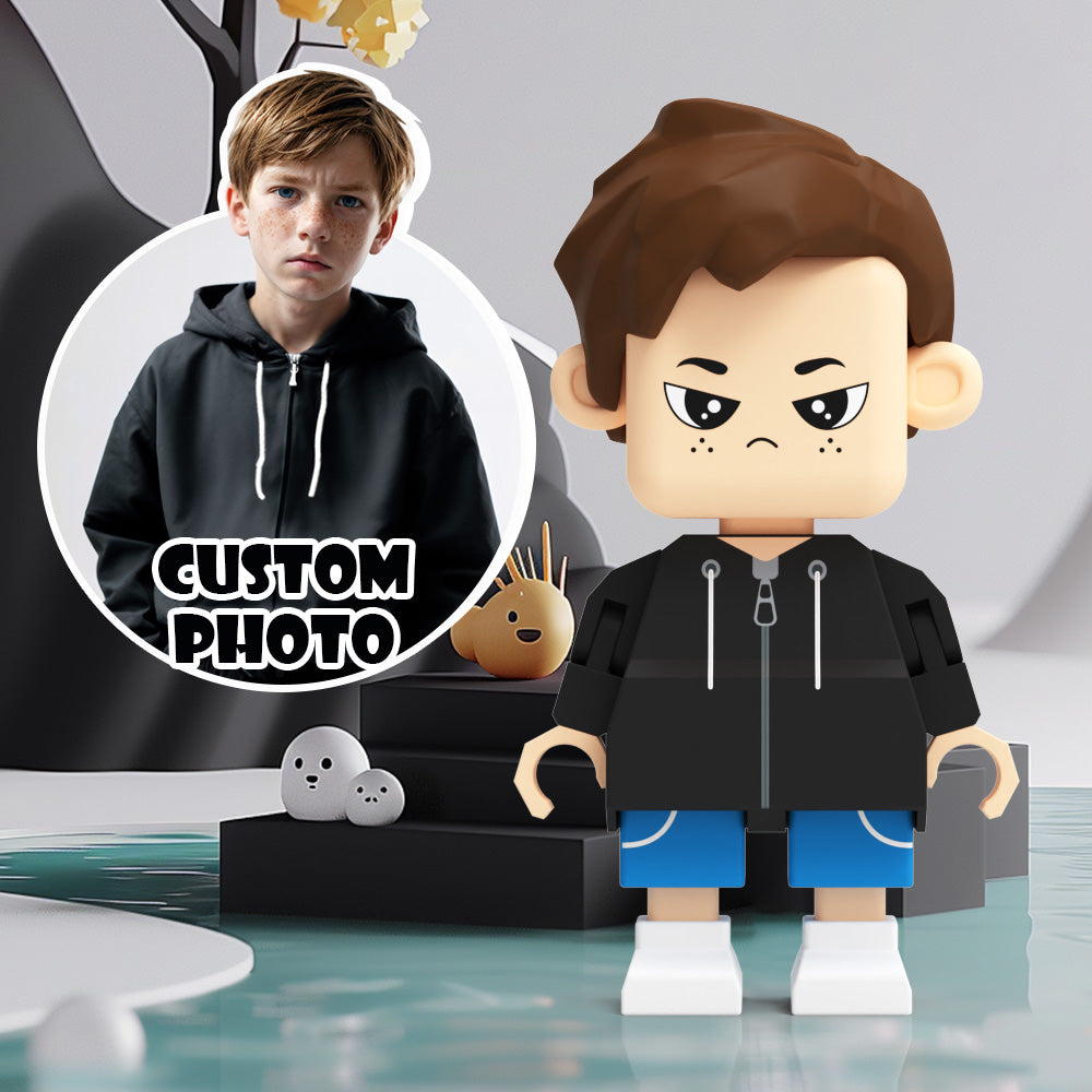 Custom Cute Face Giantfigure Personalized Photo Hoodie Boy Giantfigure Turn Your Photo into Giantfigure Gifts