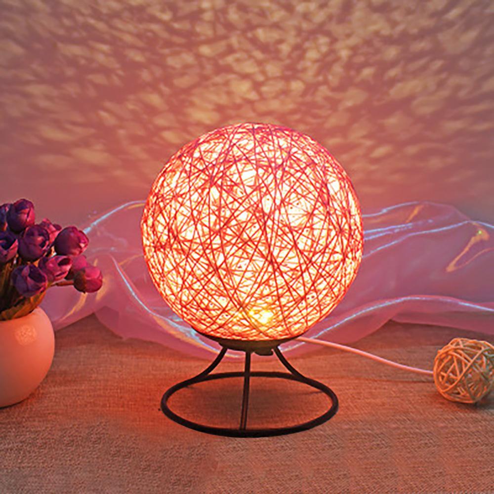 Sepak Takraw Night Light Moon Lamp LED Decorative Night Light Seven Colors Usb Table Lamp Bedroom Bedside Home Decoration Gift