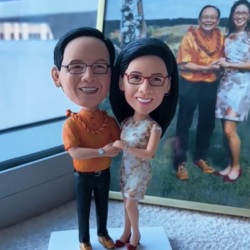 Fully Customizable 2 Person Bobbleheads Gift For Couple