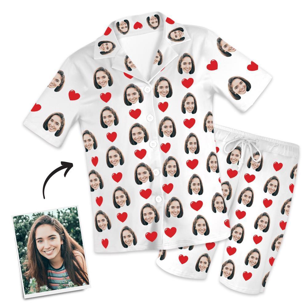 Customized Short Sleeved Pajamas , Home wear , Hearts