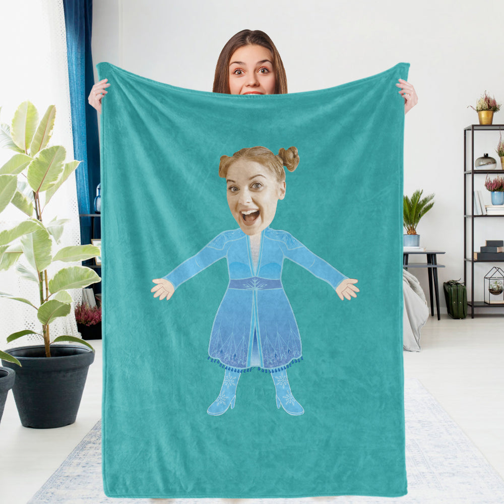 Custom Photo Blanket Unique Queen Elsa Personalized Photo Gifts Unique Customized Gifts