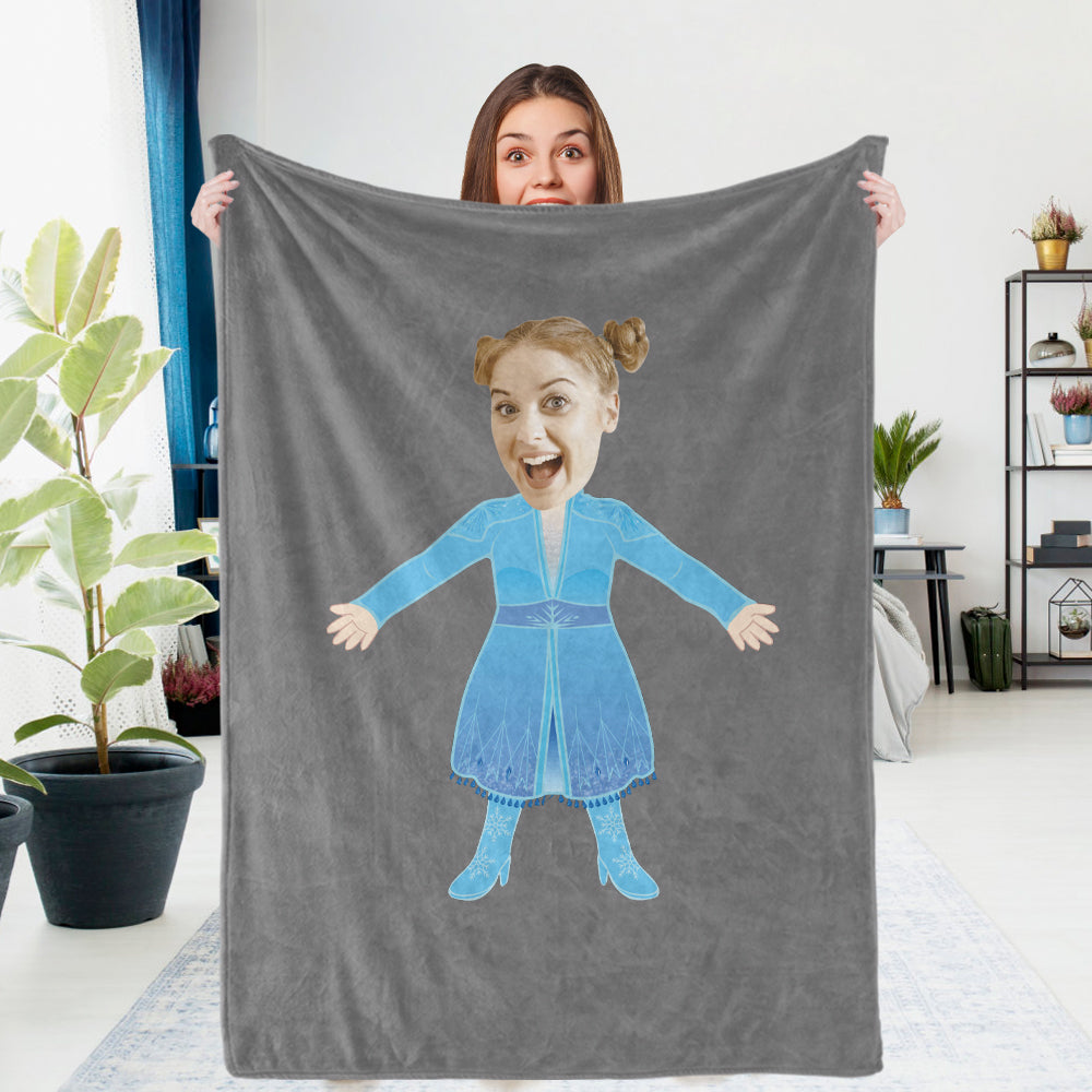 Custom Photo Blanket Unique Queen Elsa Personalized Photo Gifts Unique Customized Gifts