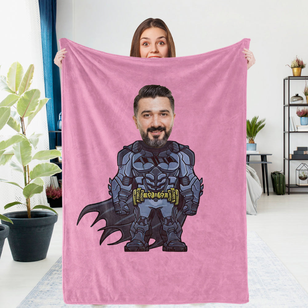 Son's Gifts Custom Spiderman Blankets Personalized Face Blankets Photo Blankets