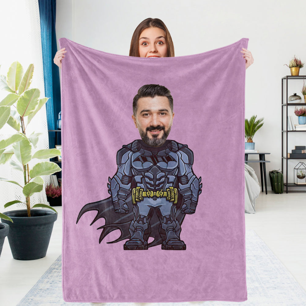 Gifts for Son Hulk Blankets Custom Photo Blanket Personalized Face Blanket