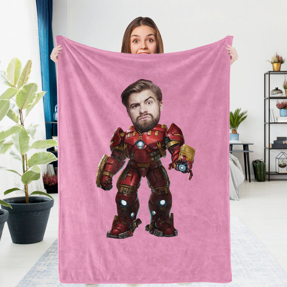 Custom Photo Blanket Hulkbuster Armor Personalized Photo Gifts