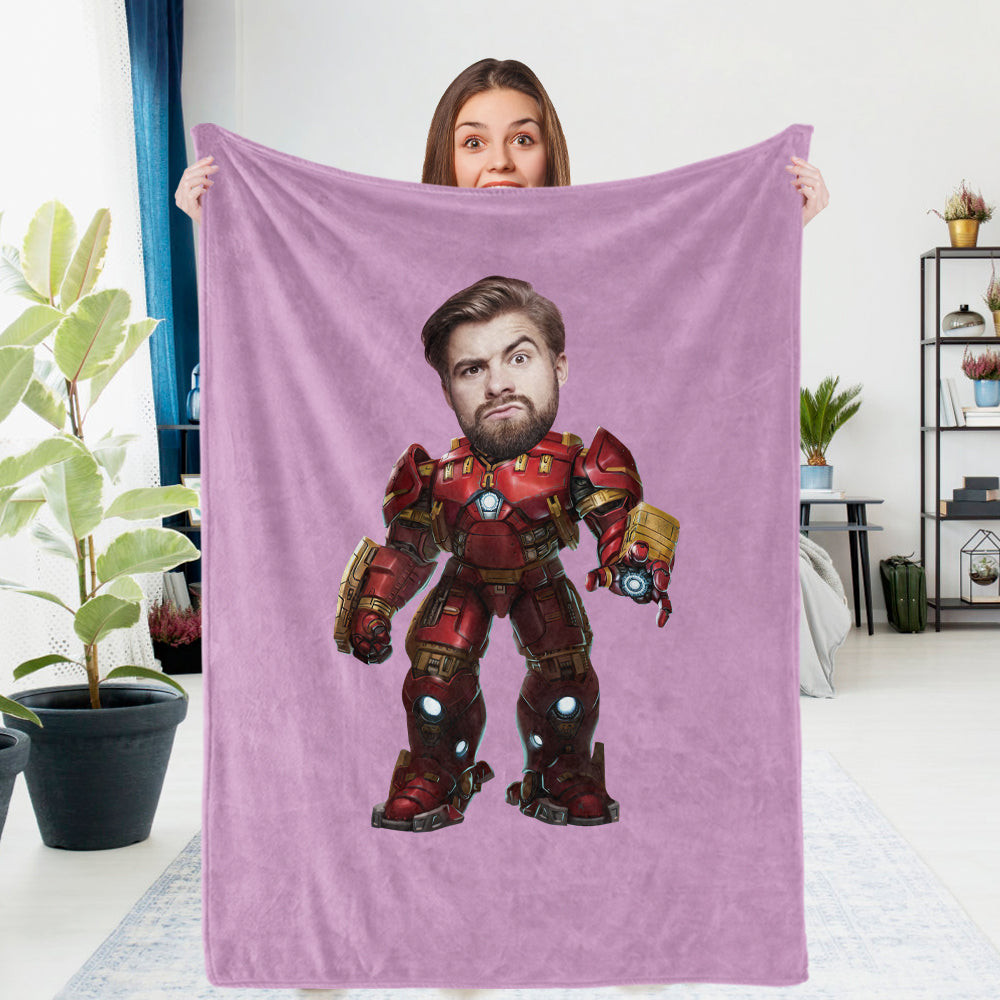 Custom Photo Blanket Hulkbuster Armor Personalized Photo Gifts