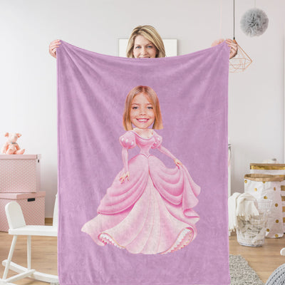 Gifts for Daughter Custom Princess Blankets Personalized Photo Blanket Surprise for Her - mysiliconefoodbag