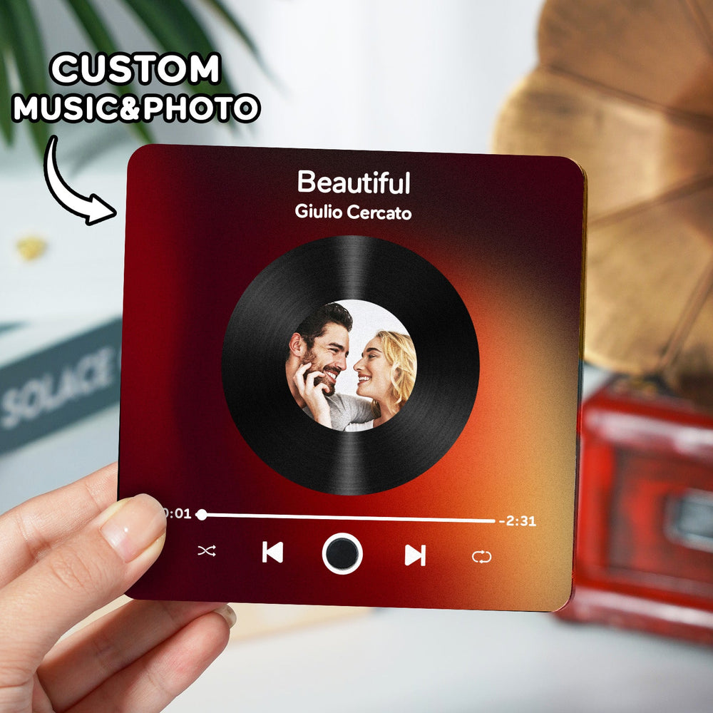 Personalized Photo Album Music Fridge Magnet Music Wall Photo Sticker Music Movement That Can Be Played Without Cell Phone Music Fridge Magnet Pro Can Play Songs