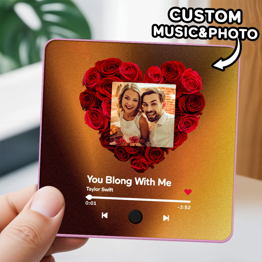 Personalized Photo Album Music Fridge Magnet Music Wall Photo Sticker Music Movement That Can Be Played Without Cell Phone Music Fridge Magnet Pro Can Play Songs