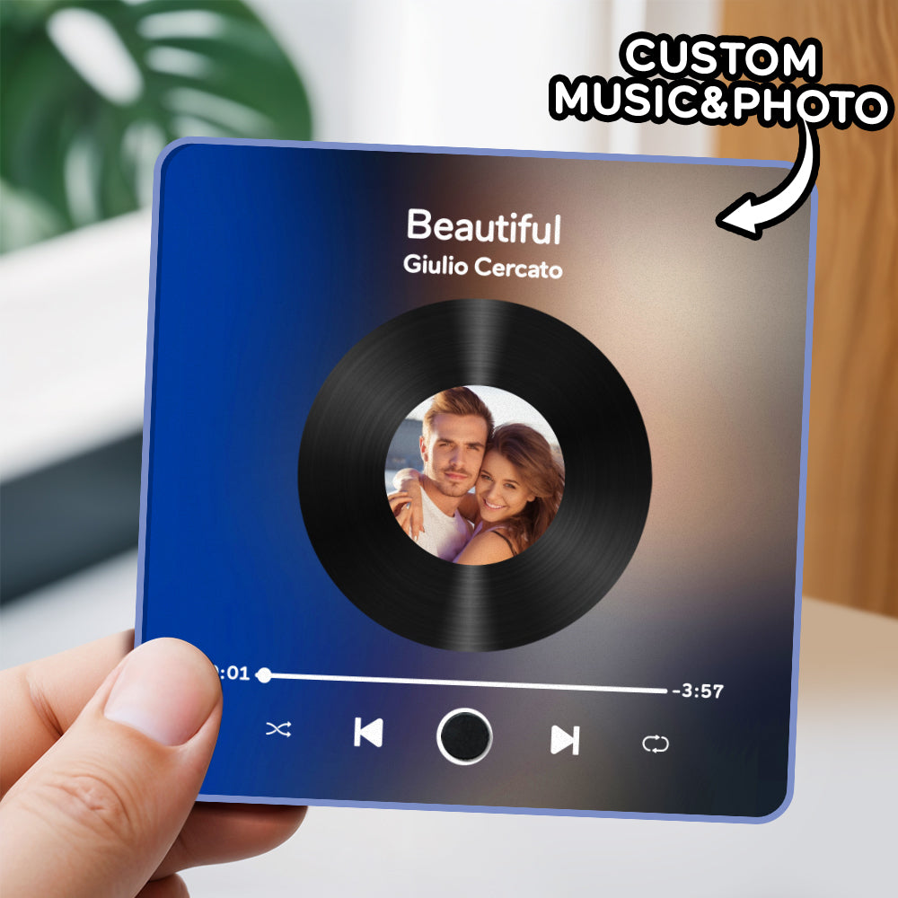 Personalized Photo Album Music Fridge Magnet Music Wall Photo Sticker Music Movement That Can Be Played Without Cell Phone Music Fridge Magnet Pro Can Play Songs