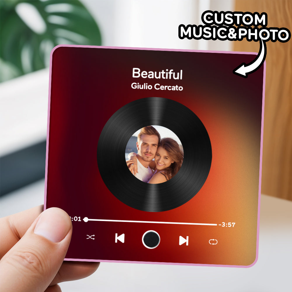 Personalized Photo Album Music Fridge Magnet Music Wall Photo Sticker Music Movement That Can Be Played Without Cell Phone Music Fridge Magnet Pro Can Play Songs