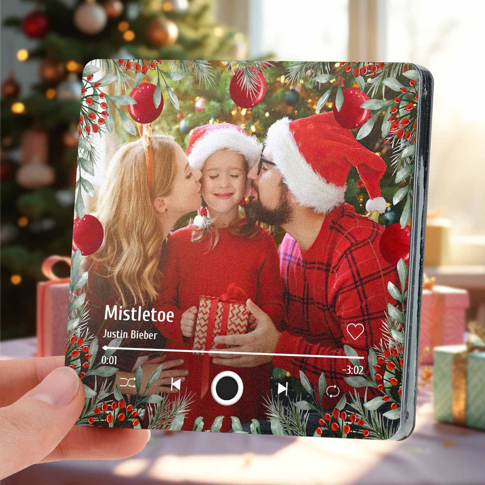 Music Fridge Magnet Personalized Christmas Family Photo Music Magnets Can Play Songs Christmas Gifts