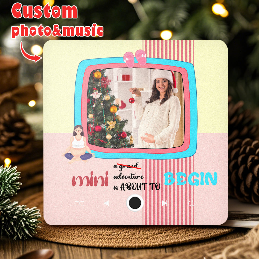 Personalized Photo Music Fridge Magnet Christmas Gift for Mom Custom Music Magnets Can Play Songs