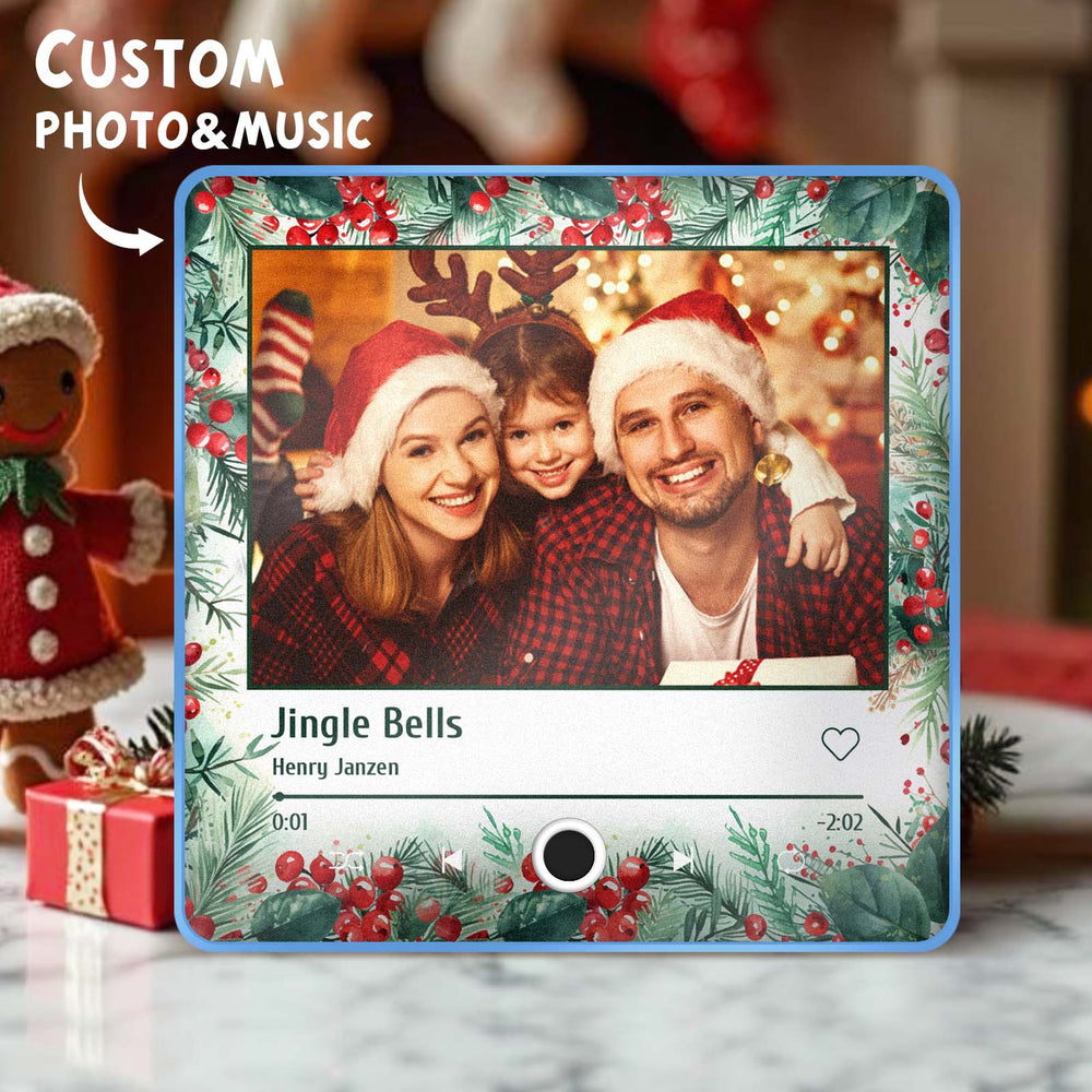 Custom Photo Music Fridge Magnet Christmas Gifts for Lovers Personalized Music Magnets Can Play Songs