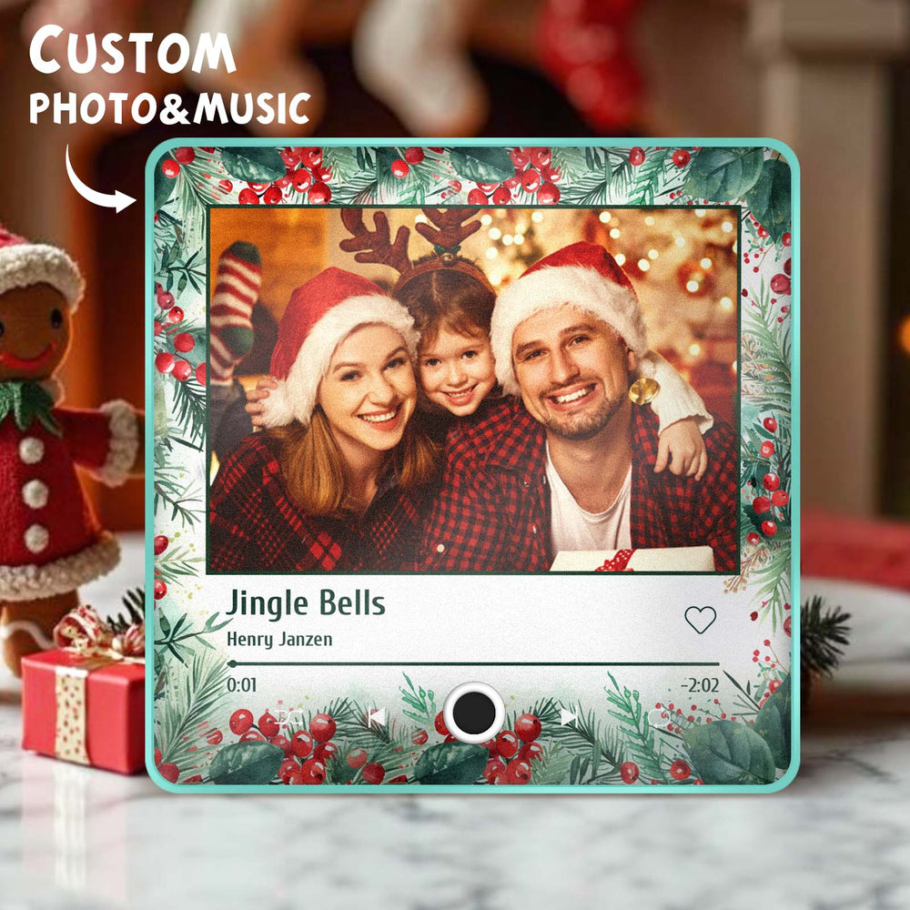 Music Fridge Magnet Personalized Christmas Family Photo Music Magnets Can Play Songs Christmas Gifts