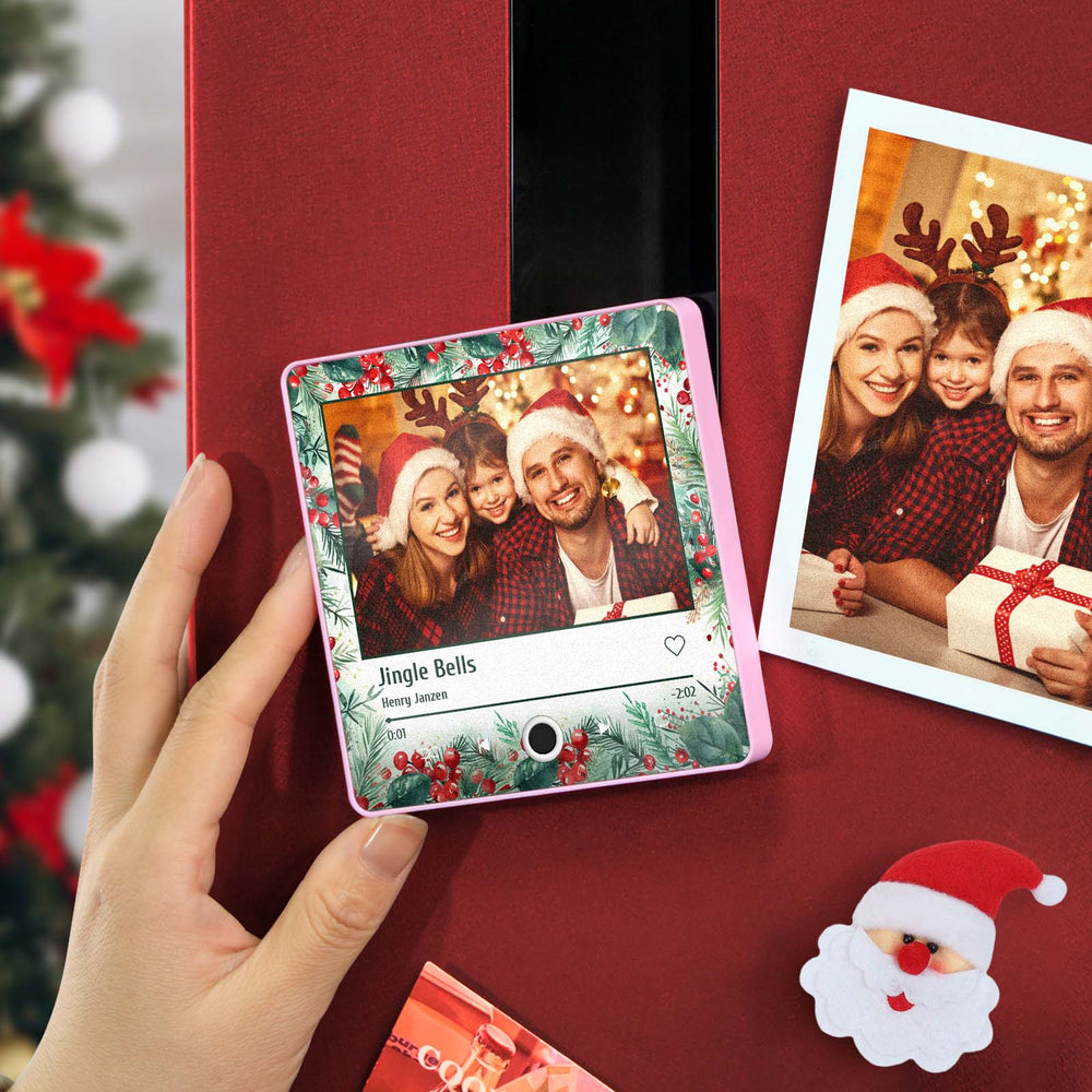 Music Fridge Magnet Personalized Christmas Family Photo Music Magnets Can Play Songs Christmas Gifts