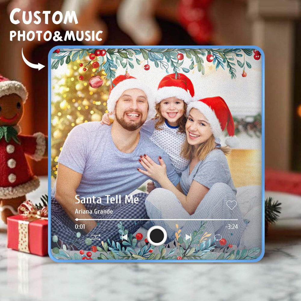 Christmas Music Fridge Magnet Personalized Family Photo Music Magnets Can Play Songs Christmas Gifts