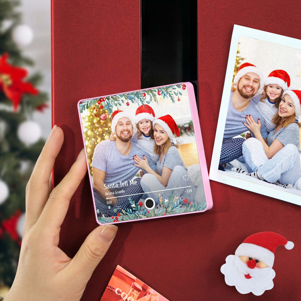 Music Fridge Magnet Personalized Christmas Family Photo Music Magnets Can Play Songs Christmas Gifts