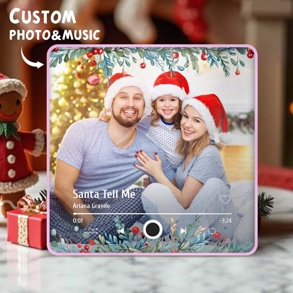 Music Fridge Magnet Personalized Christmas Family Photo Music Magnets Can Play Songs Christmas Gifts