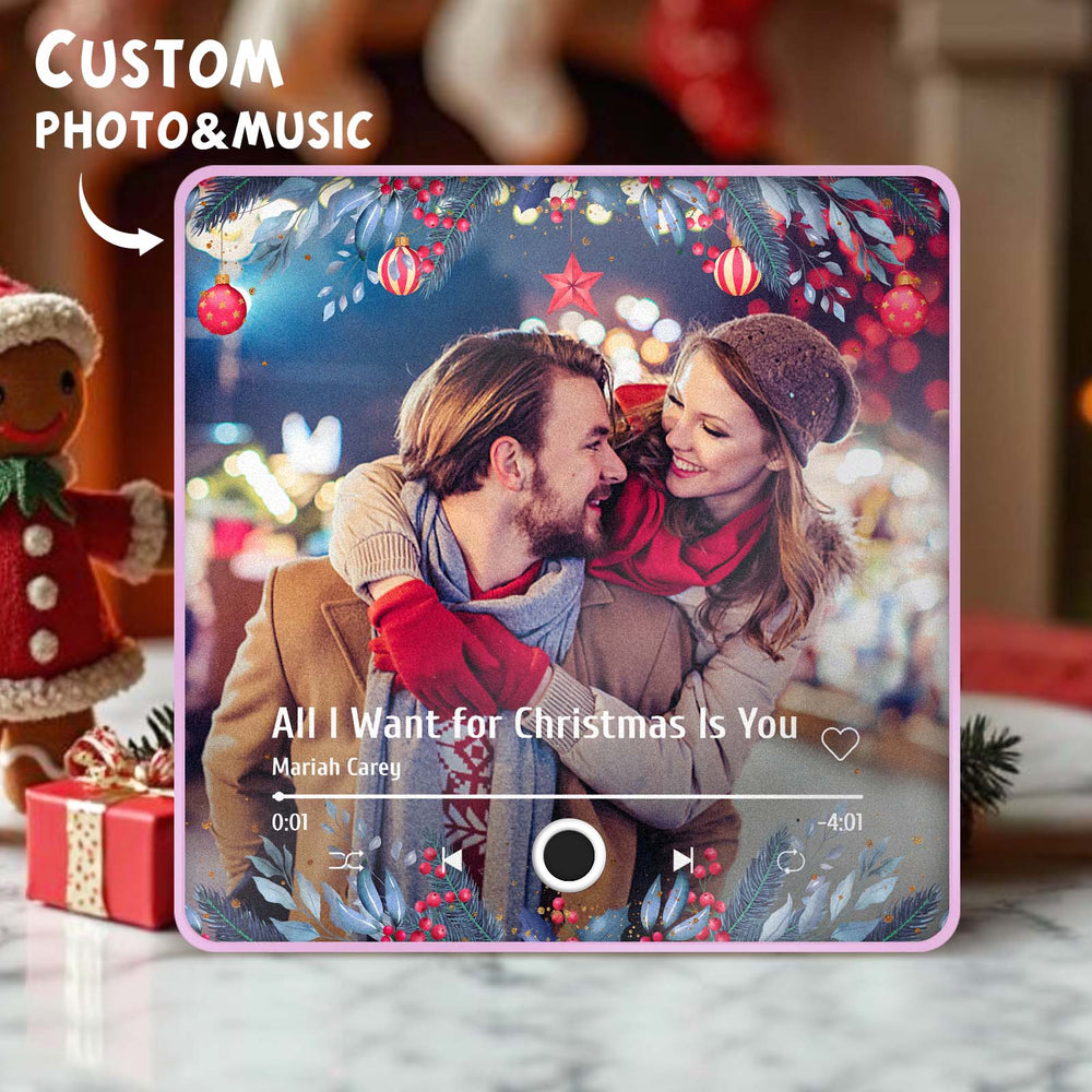 Music Fridge Magnet Personalized Christmas Family Photo Music Magnets Can Play Songs Christmas Gifts