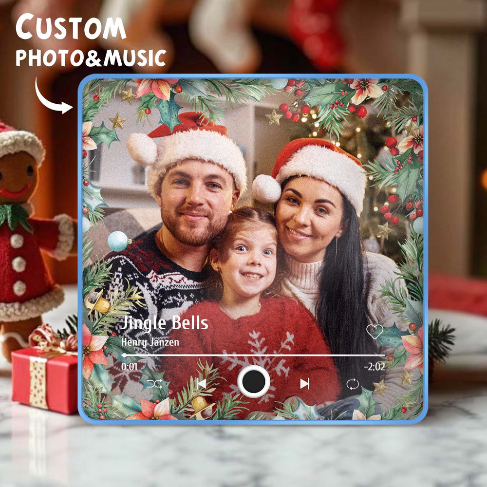 Music Fridge Magnet Personalized Christmas Family Photo Music Magnets Can Play Songs Christmas Gifts