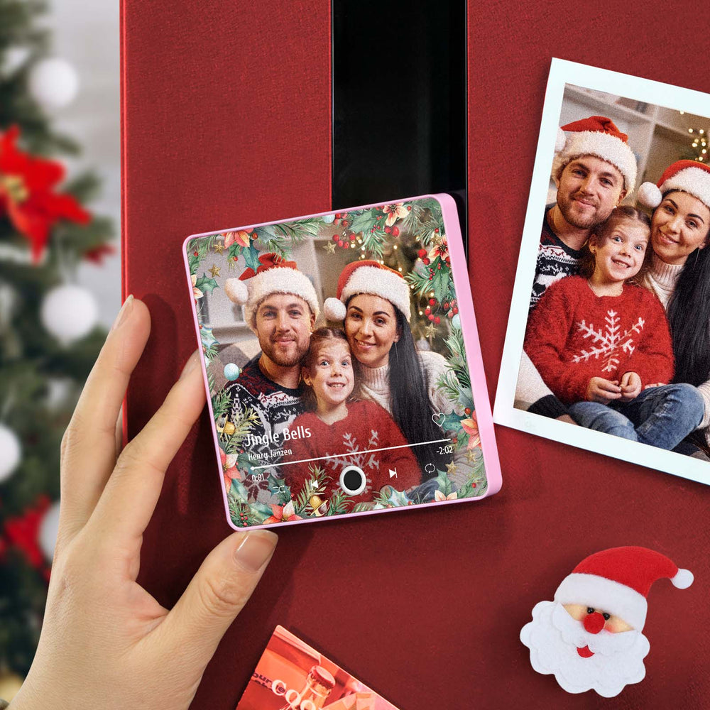 Music Fridge Magnet Personalized Christmas Family Photo Music Magnets Can Play Songs Christmas Gifts