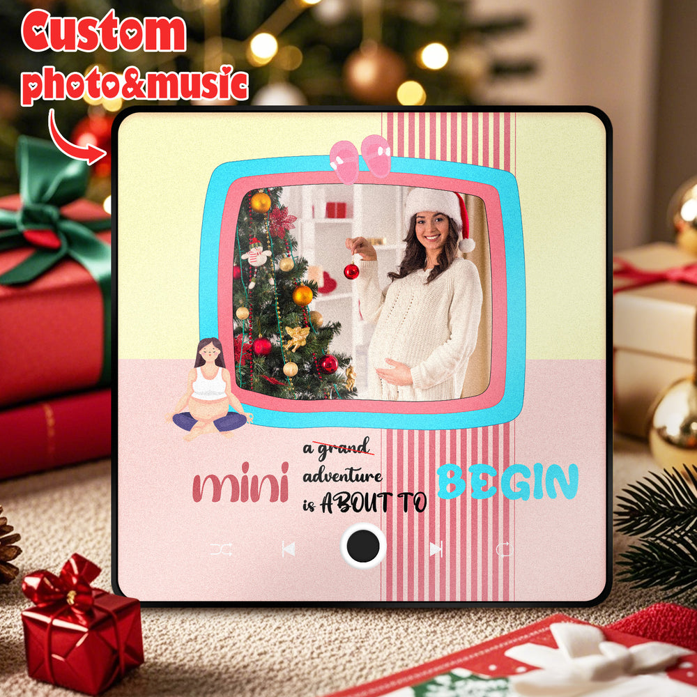 Personalized Photo Music Fridge Magnet Christmas Gift for Mom Custom Music Magnets Can Play Songs