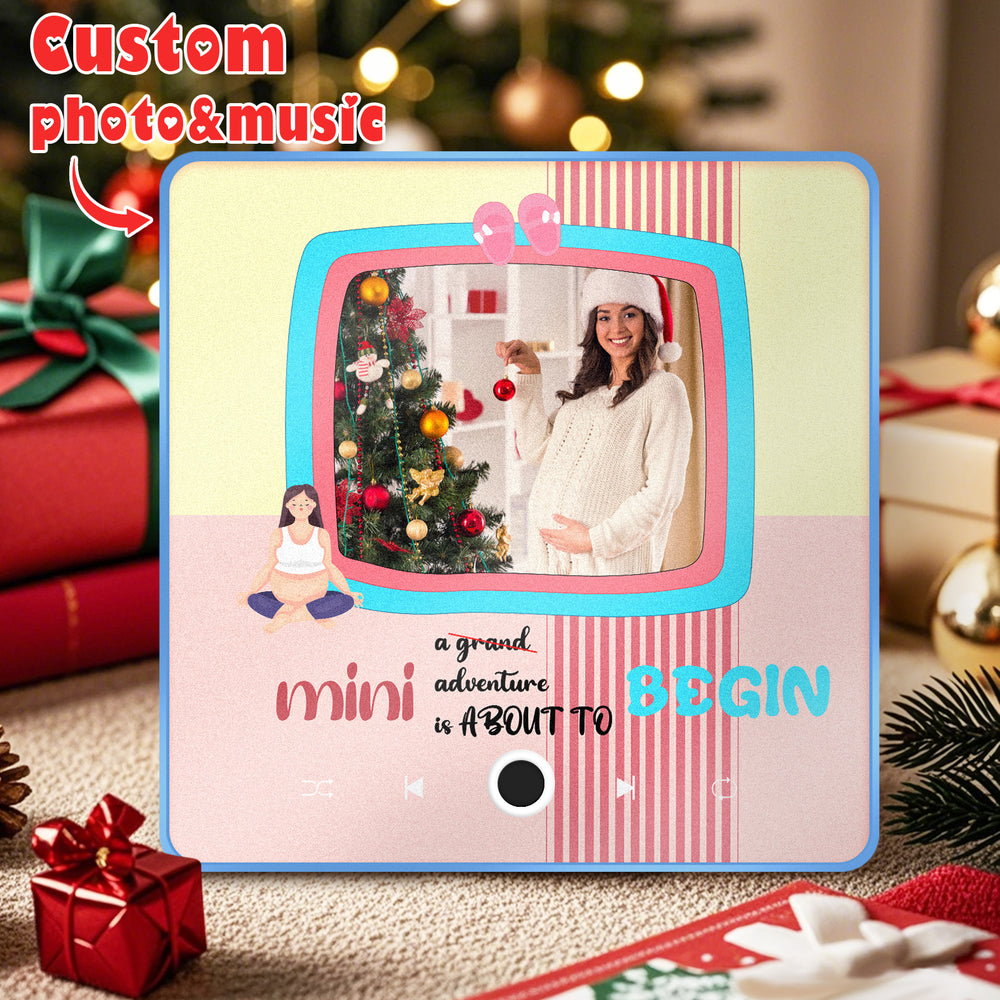 Personalized Photo Music Fridge Magnet Christmas Gift for Mom Custom Music Magnets Can Play Songs