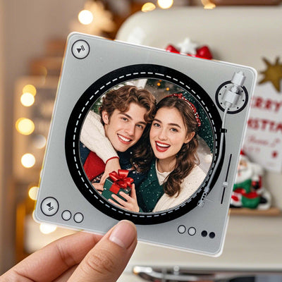 Custom Rotating Double Layer Acrylic Nfc Fridge Magnets With  Photos And Songs Magnetic Fridge Magnets - mysiliconefoodbag