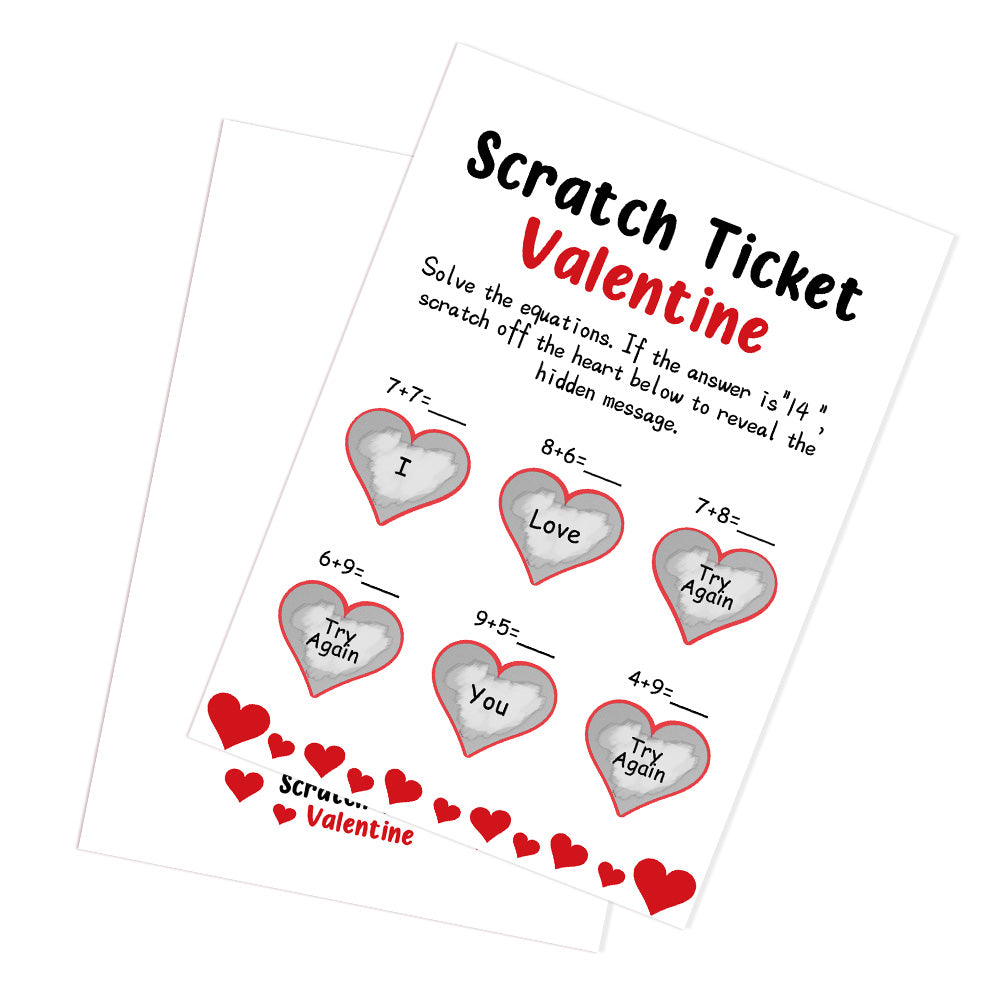 I Love You Scratch Card Funny Valentine's Day Scratch off Card