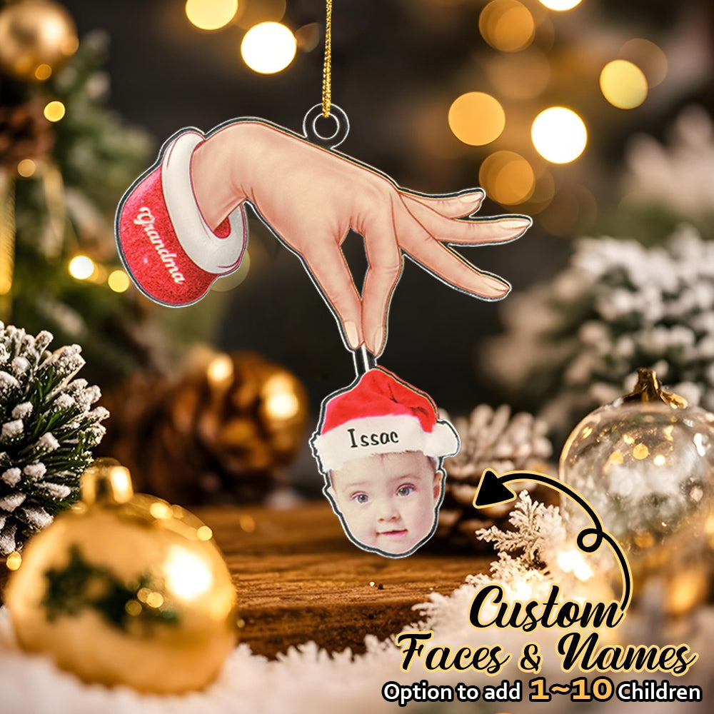 Personalized Grandma Grandkids Christmas Gift Custom Acrylic Funny Christmas Ornament Gifts