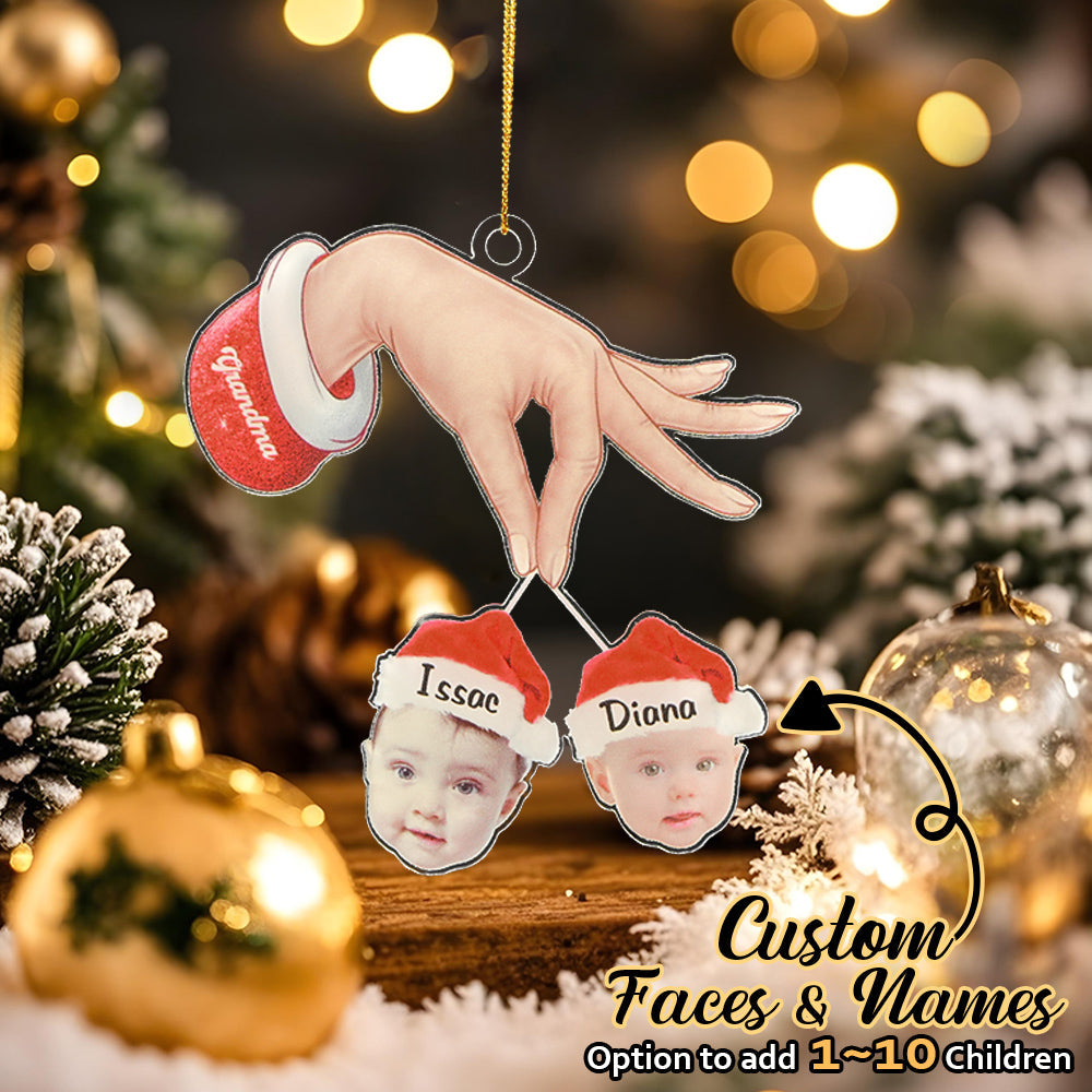 Personalized Grandma Grandkids Christmas Gift Custom Acrylic Funny Christmas Ornament Gifts