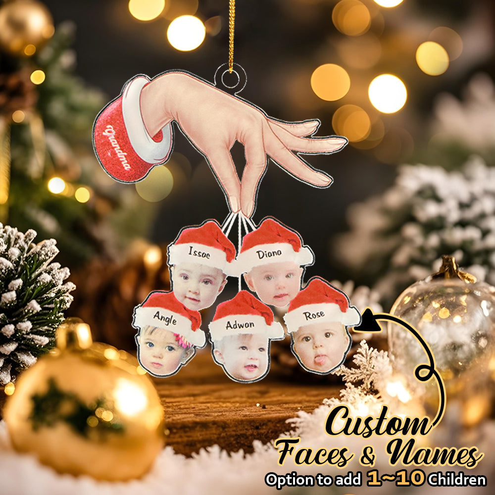 Personalized Grandma Grandkids Christmas Gift Custom Acrylic Funny Christmas Ornament Gifts