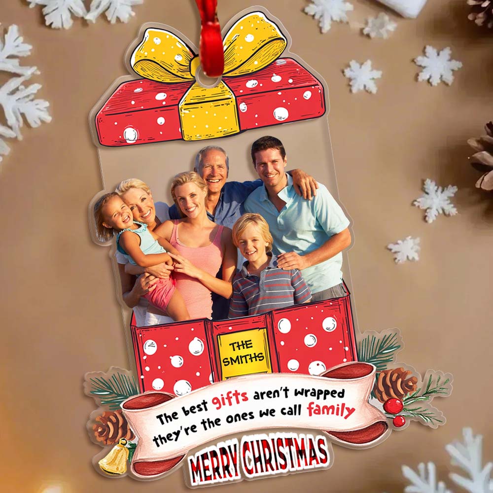 Personalized Photo Family Ornament Christmas Gift for Family