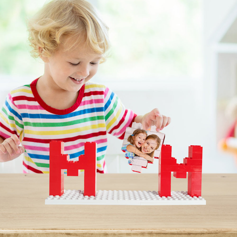 Personalized Mom Photo Building Brick Puzzles Photo Block Mother's Day Gifts