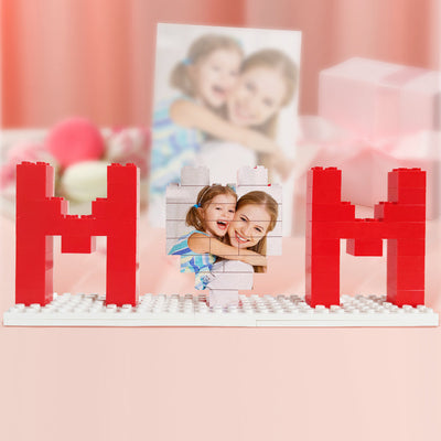 Personalized Mom Photo Building Brick Puzzles Photo Block Mother's Day Gifts - mysiliconefoodbag