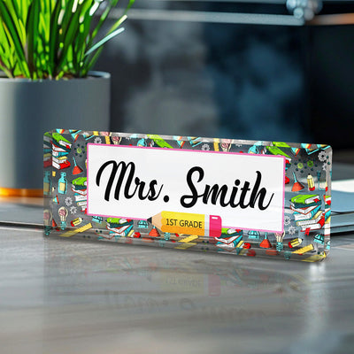 Personalized Teacher Desk Name Plate Teacher Gifts - mysiliconefoodbag