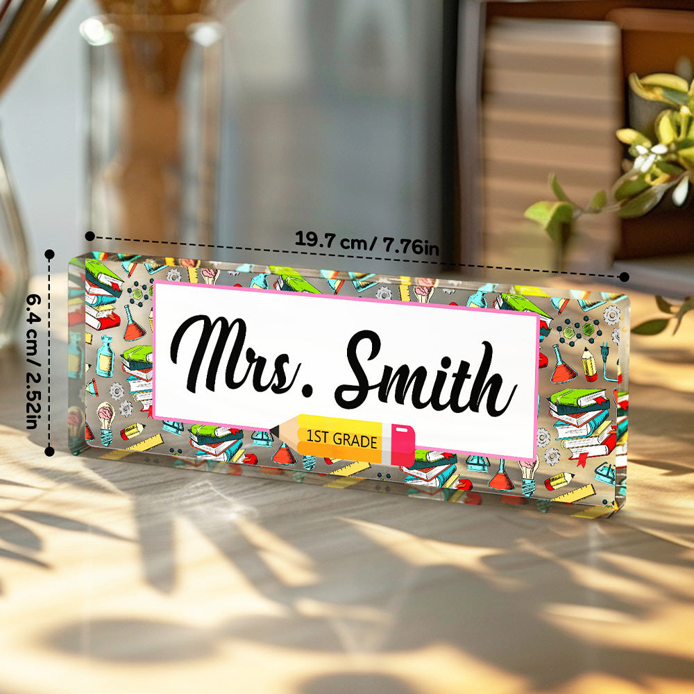 Personalized Teacher Desk Name Plate Teacher Gifts