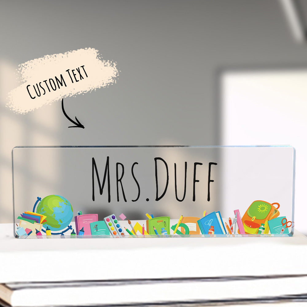 Personalized Teacher Desk Name Plate Teacher Gifts