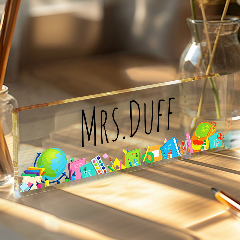 Personalized Teacher Desk Name Plate Teacher Gifts