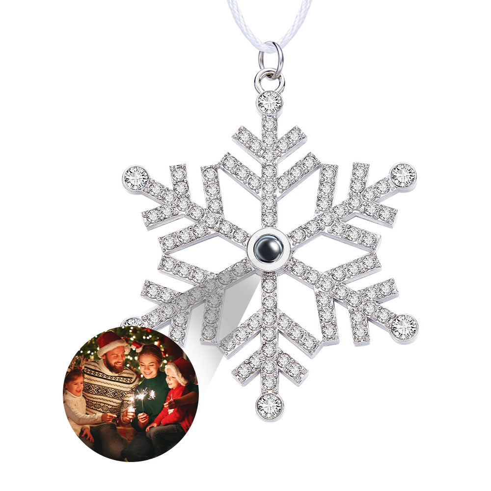 Personalized Snowflake Projection Christmas Ornament Custom Photo Gift For The Holidays