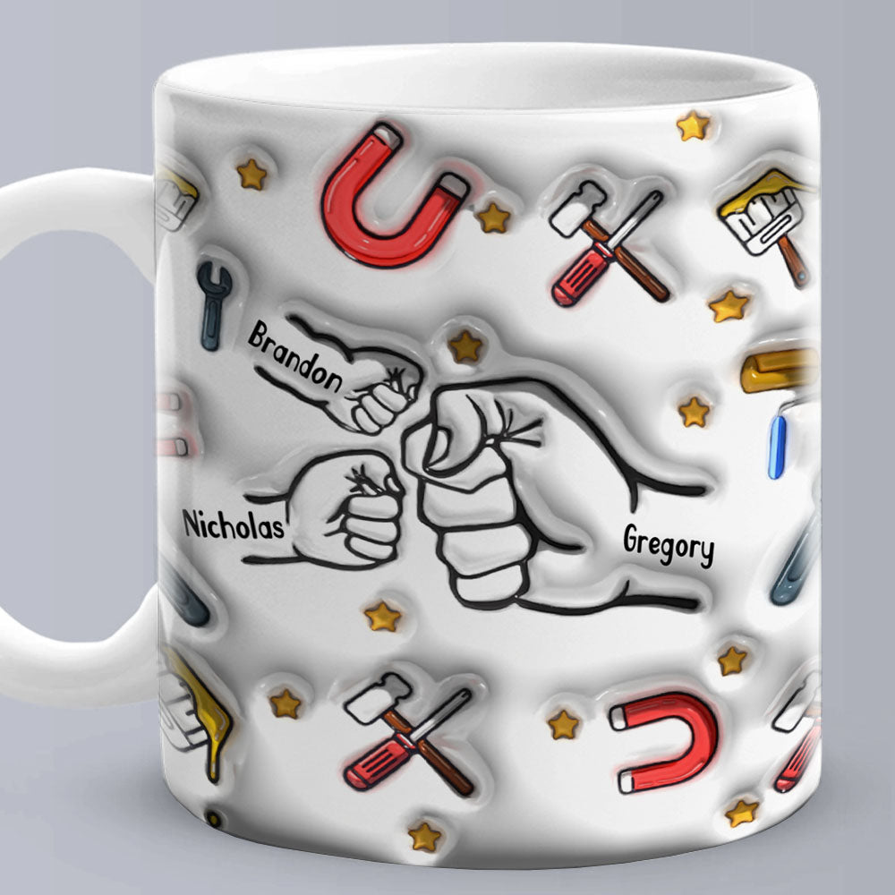 Personalized Custom 3D Inflated Effect Printed Mug Father's Day Gifts