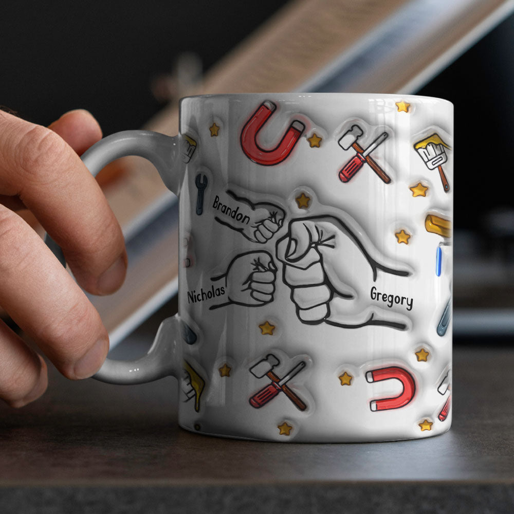 Personalized Custom 3D Inflated Effect Printed Mug Father's Day Gifts